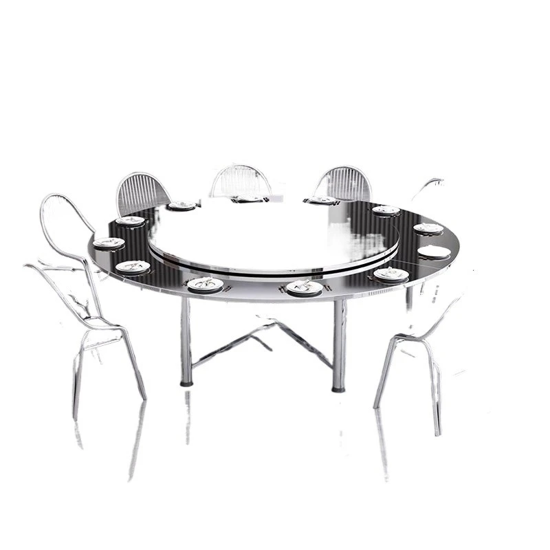 304 stainless steel, foldable turntable table, household and commercial, outdoor dining