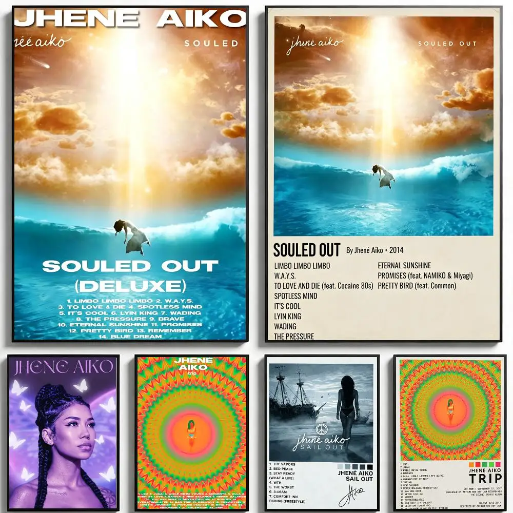 Person Jhene Aiko Poster Poster HD Printing Fresh Elegant Style Wall Art Home Decor For Living Room Bedroom Gift