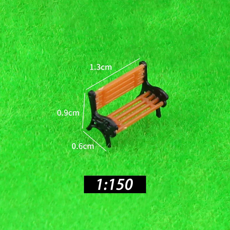 5 Stück/Set Mini-Sitzbank-Modell im Maßstab 1:200-1:75 aus ABS-Kunststoff für Garten/Eisenbahn/Zug-Layout-Diorama-Bausätze – Detail 7