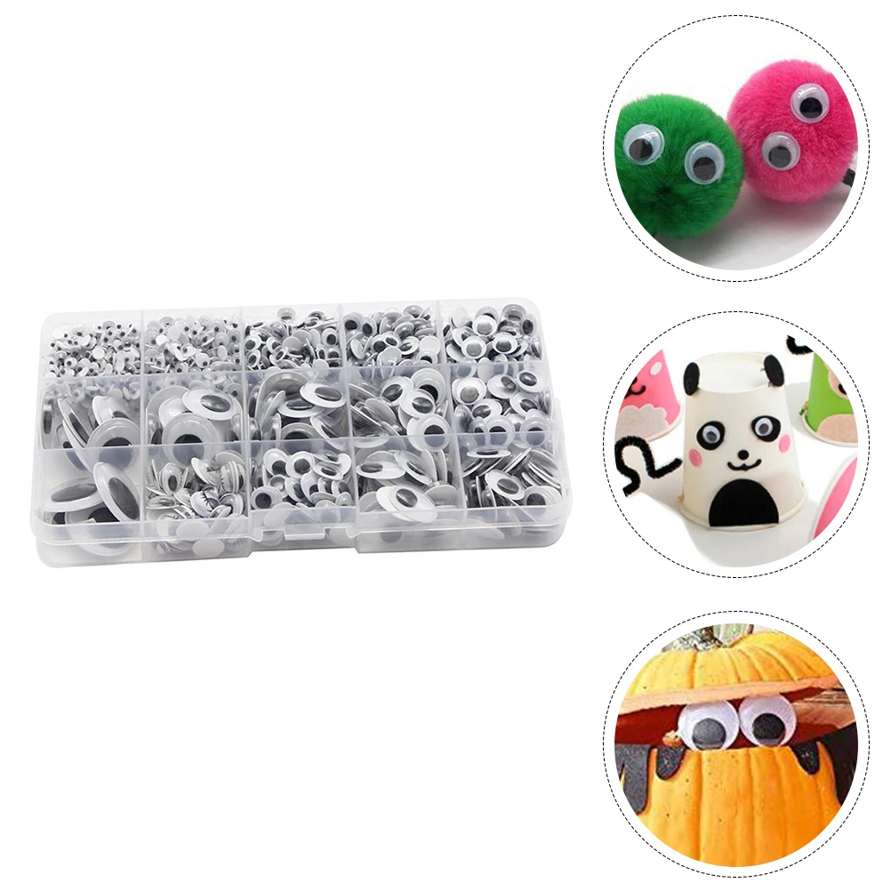 

1 Box Diy Eyeball Stickers Self-Adhesive Googly Eyes Patches For Crafts Animal Simulation Cartoon Accessories Handmade Fun