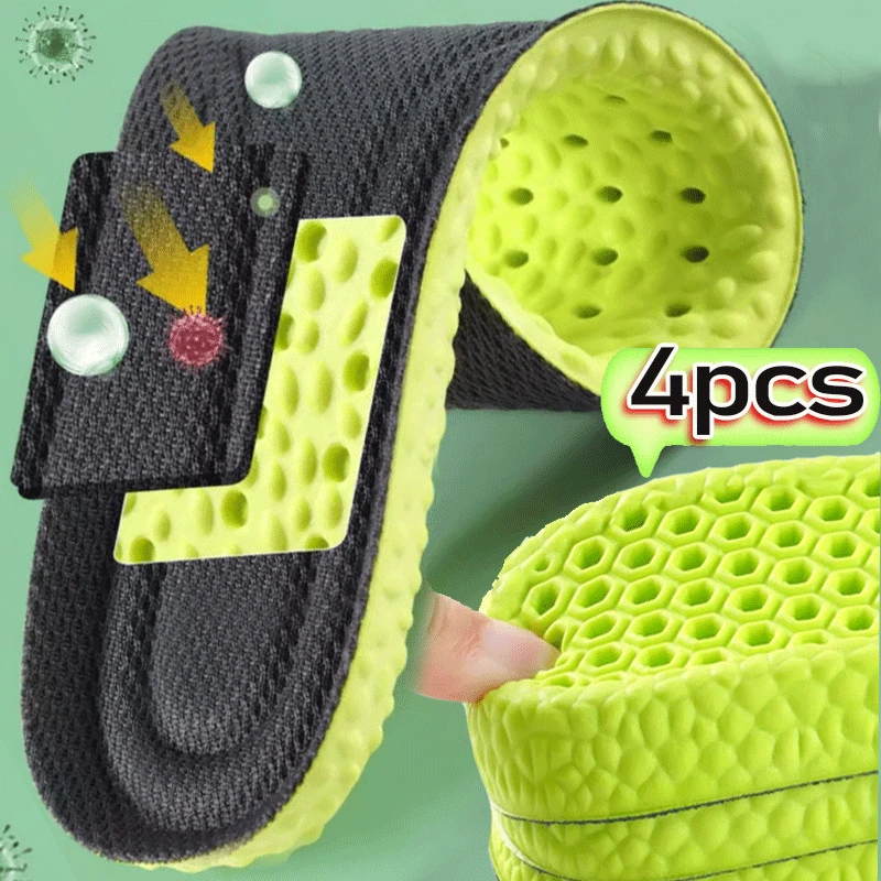 Memory Foam Insole EVA Sport Insoles Shoes Men Women Soft Mesh Breathable Deodorant Running Shoe Pads Orthopedic Sole Cushion