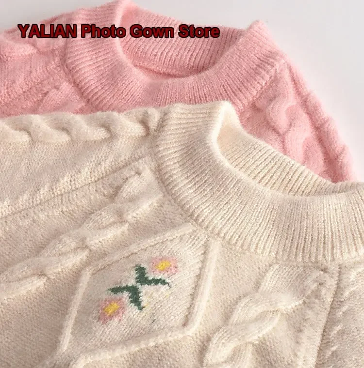 Autumn Winter Boys Pullover Sweater Thickened Older Kids Base Layer Top Girls Newborn