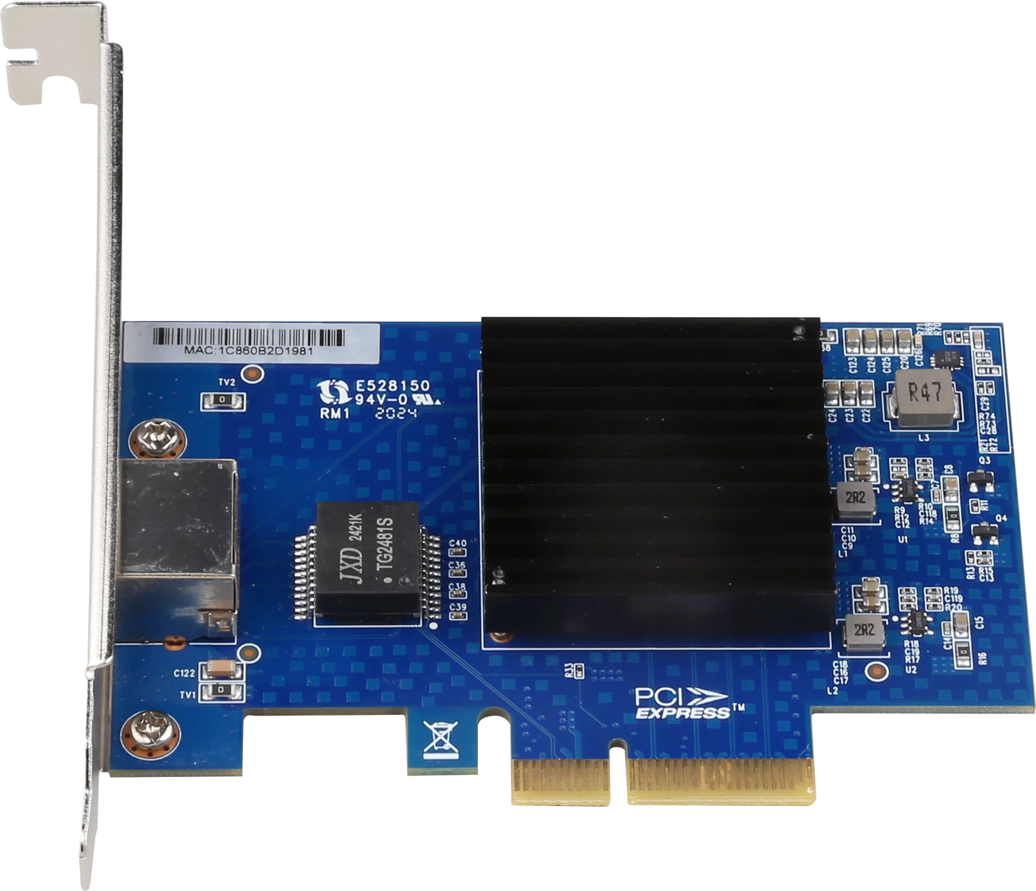 

Сетевая карта 10gG PCIe3.0-4X 10G/5G/2,5G/1G RJ45 Lan Card 5-скоростная мультигигабитная