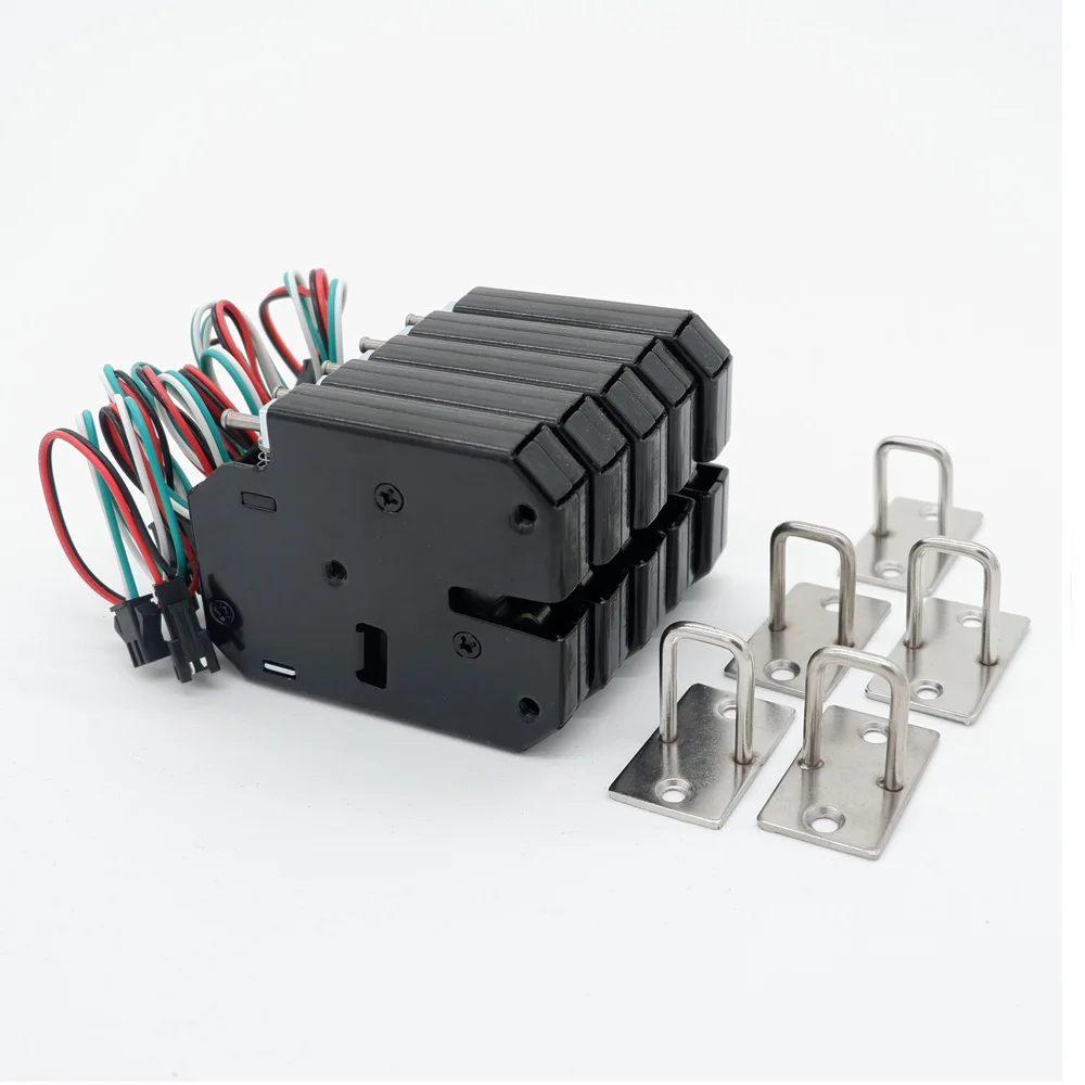 

5pcs 12V Mini Solenoid Electromagnetic Electric Control Push-Pull Cabinet Drawer Lock with Bouncer