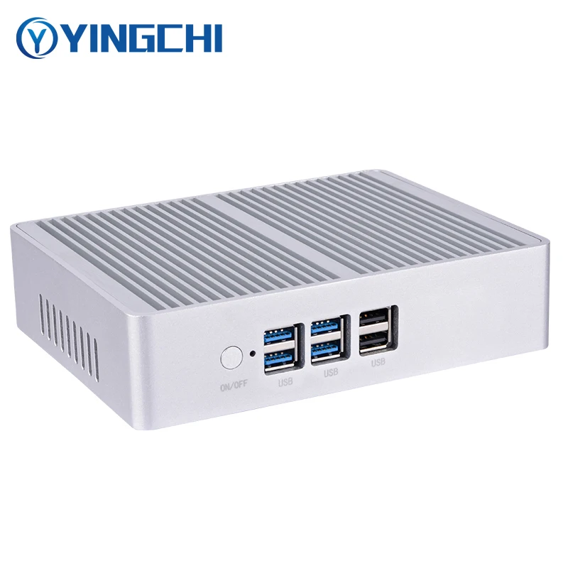 YINGCHI Mini PC Intel i3 4005U/5005U  i5 4200U/5200U Home Office Desktop Fanless Computer HD and VGA Dual Display