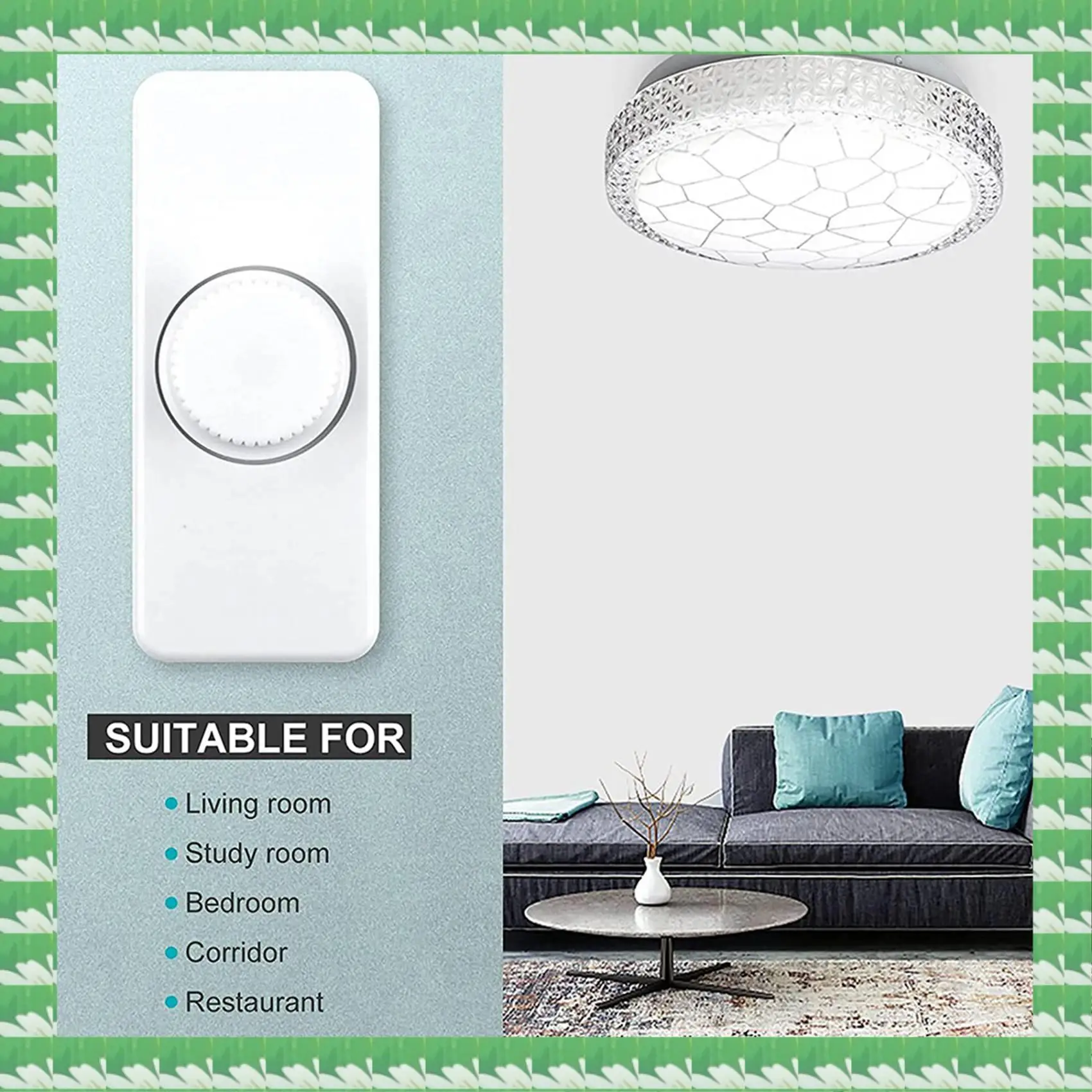 

ONCE 2X Inline LED Dimmer Switch, Built-In Rotary ON/OFF And Knob Control Dimmer For Dimmable 3-100W LED/Incandescent White