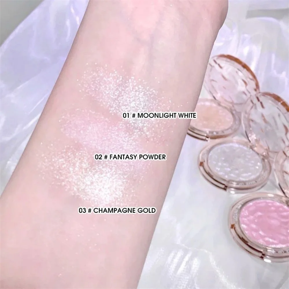 Girl Blush Powder High Gloss Powder Gloss Glitter Pearl Fine Flash Highlight Contour Palette Natural Gloss Contour Lasting Light