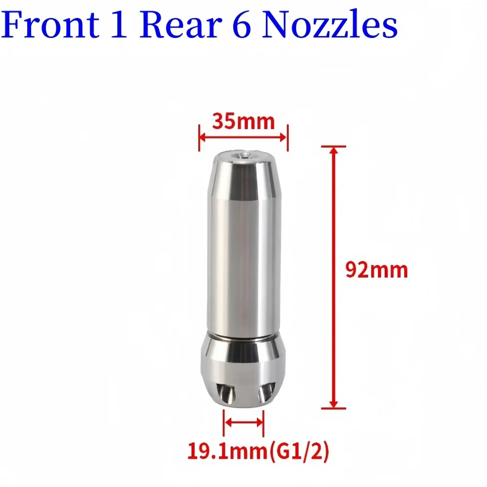 40~110L Stainless Steel Sewer High Pressure Cleaning Nozzle High Pressure Cleaning Machine Nozzle 1/2 Internal Thread Connection