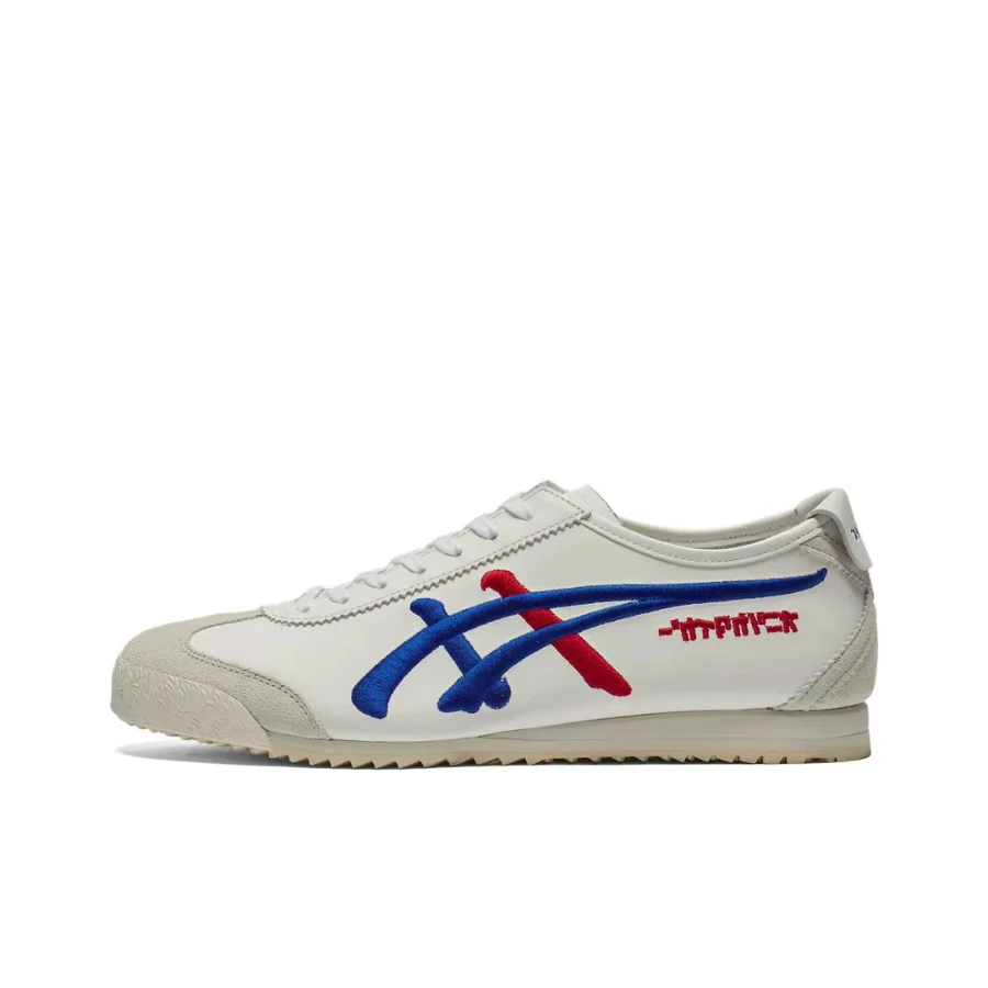 Onitsuka Tiger MEXICO 66 Unisex White/Blue Low-Top Casual Shoes  Minimalist Non-Slip Durable Everyday Comfort 1183C320-100