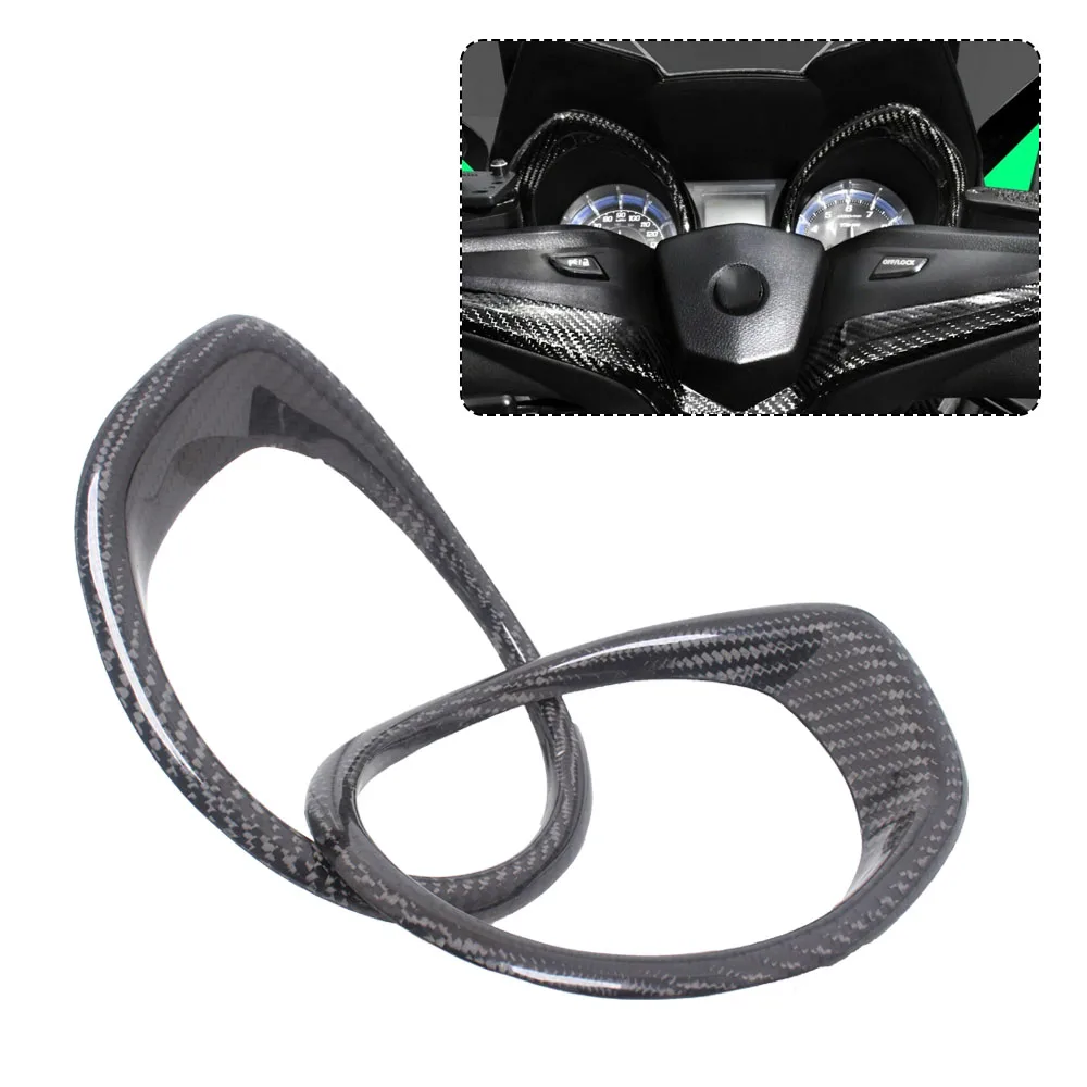 Motorcycle Parts Inner Fairing Speedometer Tachometer Ring Bezel Cover Trim Kit Black For YAMAHA TMAX 530 560 Sport Edition 2019