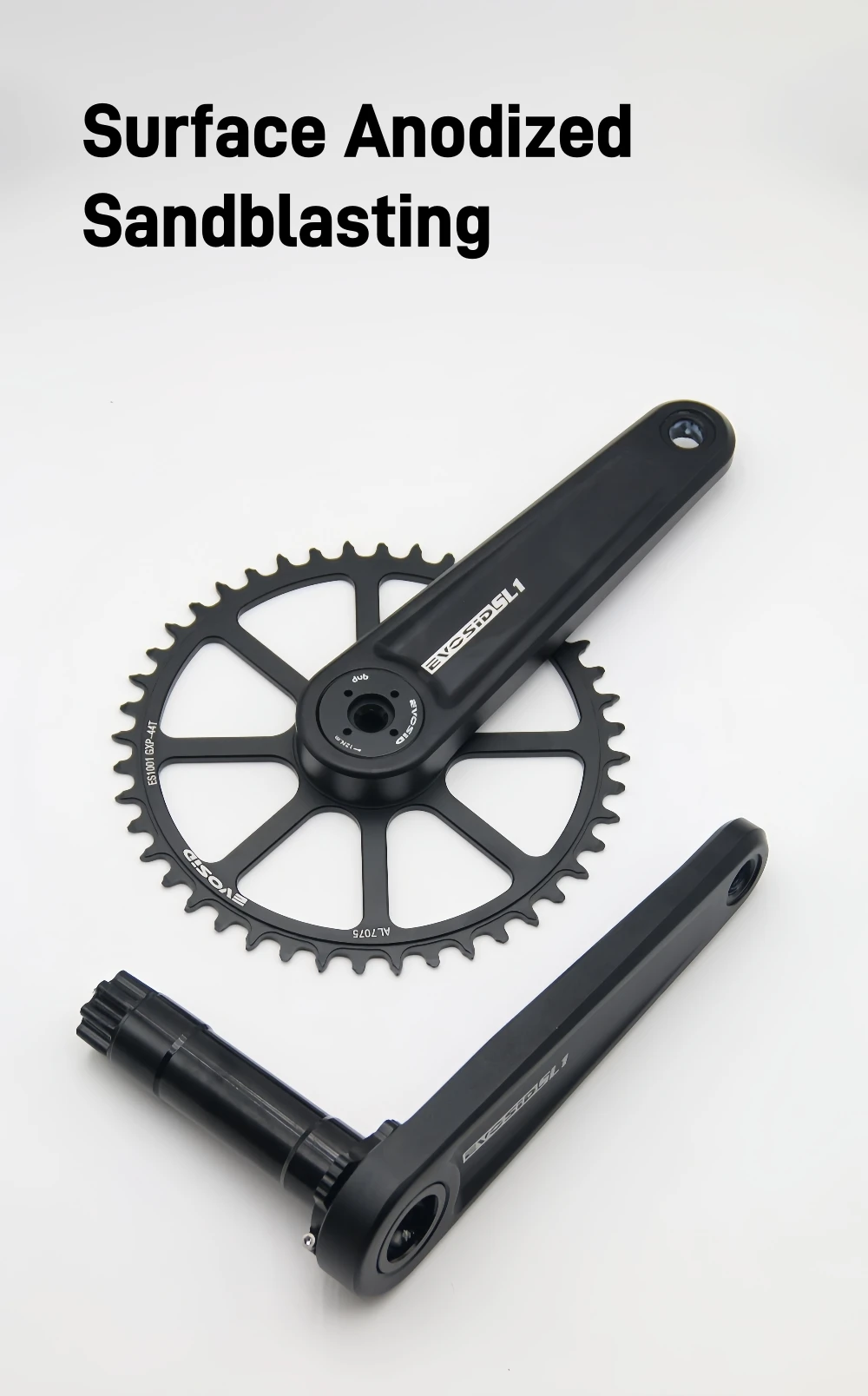 EVOSID Rennrad 1x10/11/12 Geschwindigkeit Kurbel Kettenblatt RAD 40T 42T 44T 46T 48T Einzel Kettenblatt Rennrad Kurbelgarnitur – Detail 6