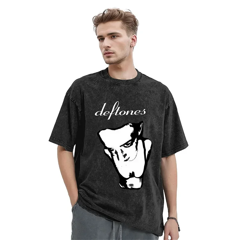 D-Deftones Girl Eyes Cartoon T-Shirt Summer Japanese Styles T-Shirts 2024 Casual Popular Tshirt For Men Short Sleeve Top Tees