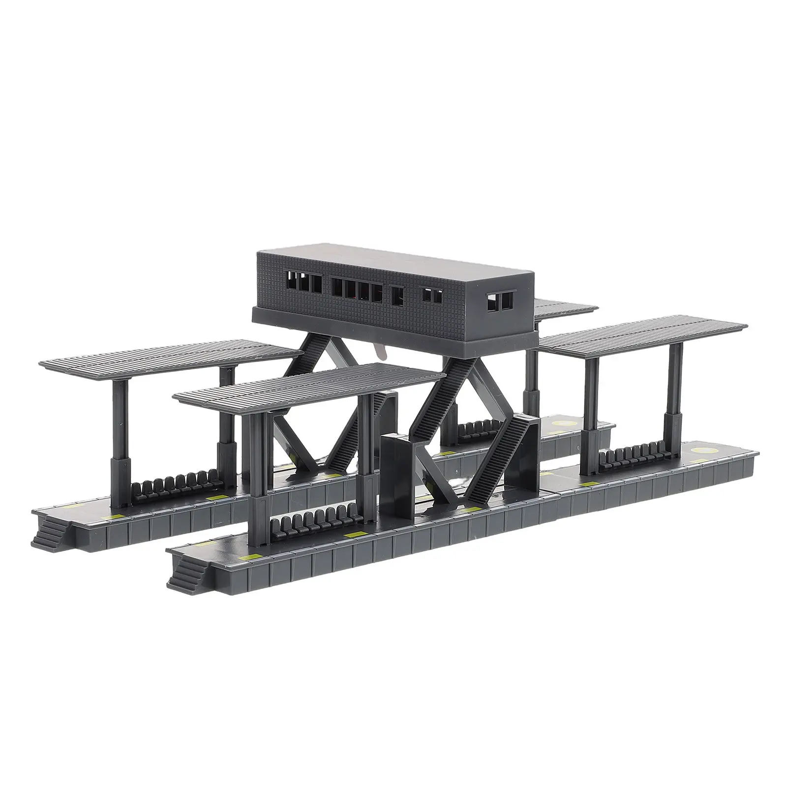 

1Set Train Platform DIY Assembly Kit Lifelike Railway Station Scene Footbridge Accessories Creative Kids Railway Diorama Scenery