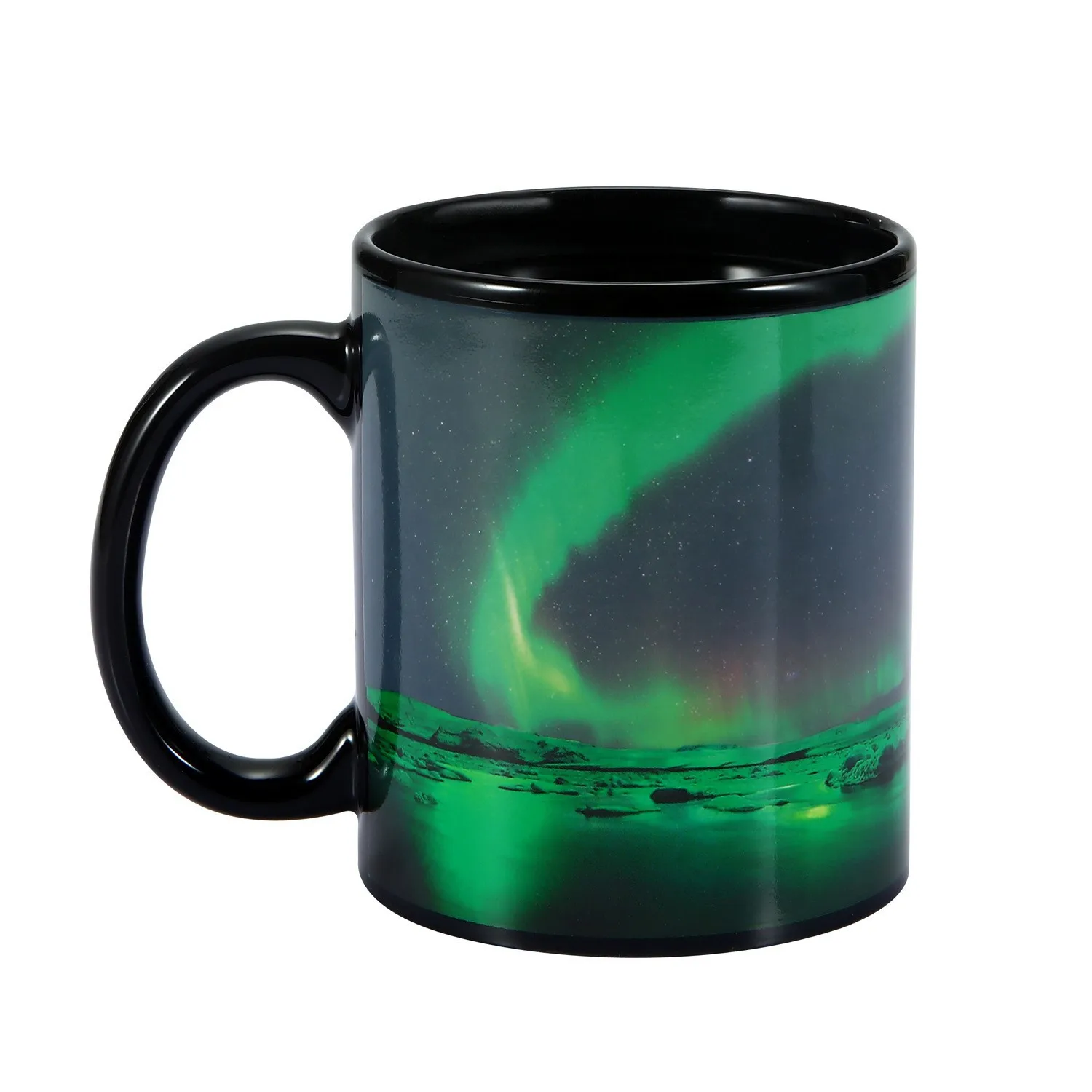Taza de café de cerámica Northern Lights Valentine, taza de agua que cambia de Color, regalos de cumpleaños Aurora Borealis para amigos