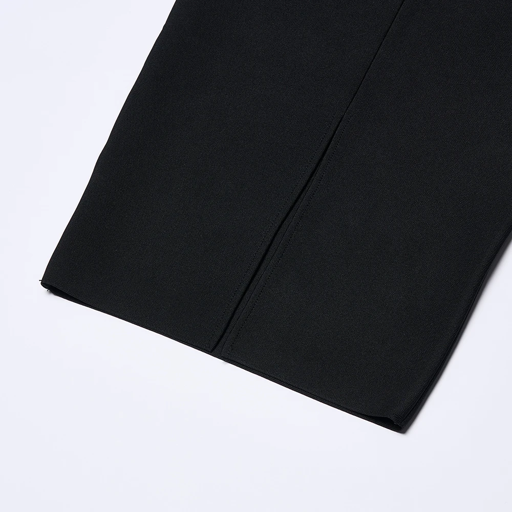 Sexy schwarzes ärmelloses Midi-Verbandskleid mit tiefem V-Ausschnitt, Nachtclubs, Cocktail-Events, Abendkleider, figurbetonte, rückenfreie Ballkleider