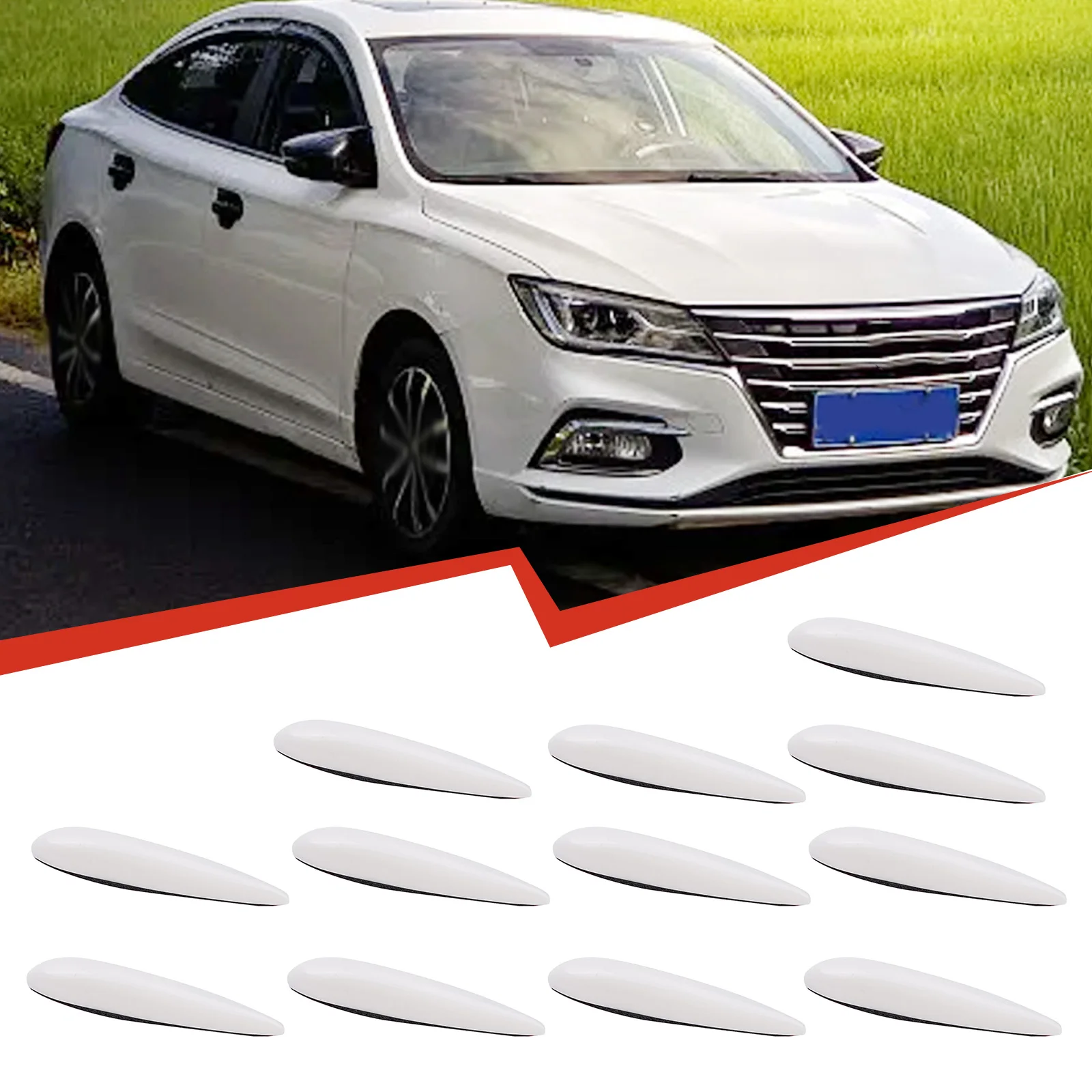 12PCS Automotive Rubber Door For Edge Guard for Bumper Trim For Protection and Scratch Resistance on Passenger Vehicles