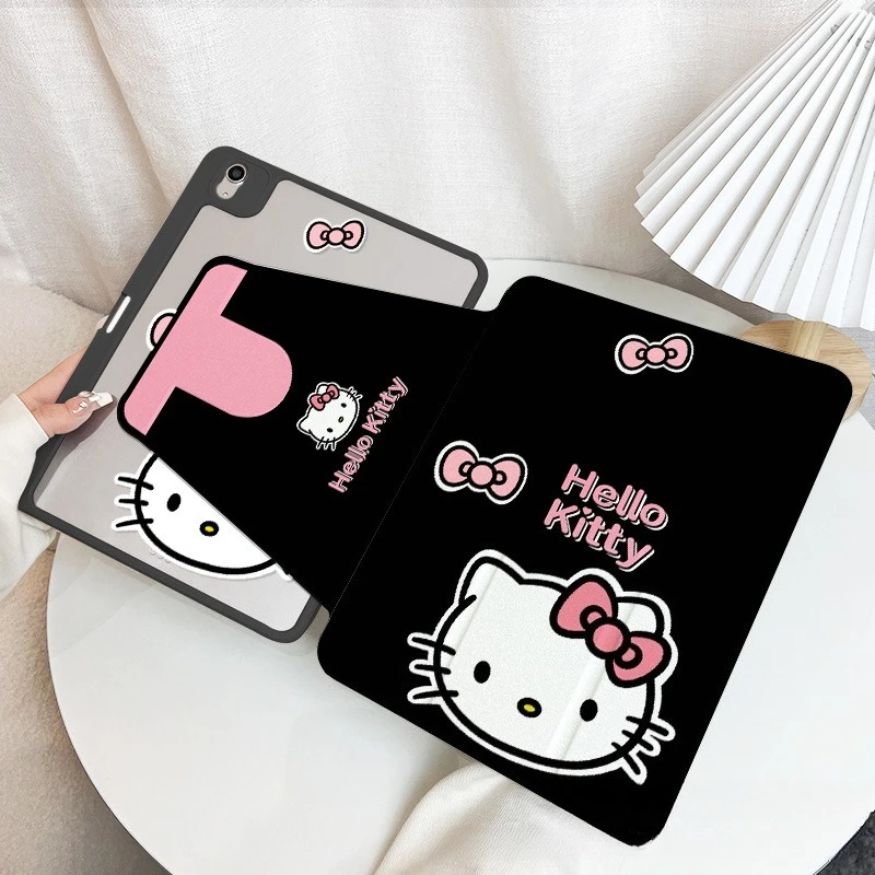 

Hello Kitty Cat Ipad Case for Pro 11in 11th 10th 10.9in Tablet Case Air6 Air7 2025 Mini7 Mini6 8.3in Acrylic Cover 9th 10.2 Case