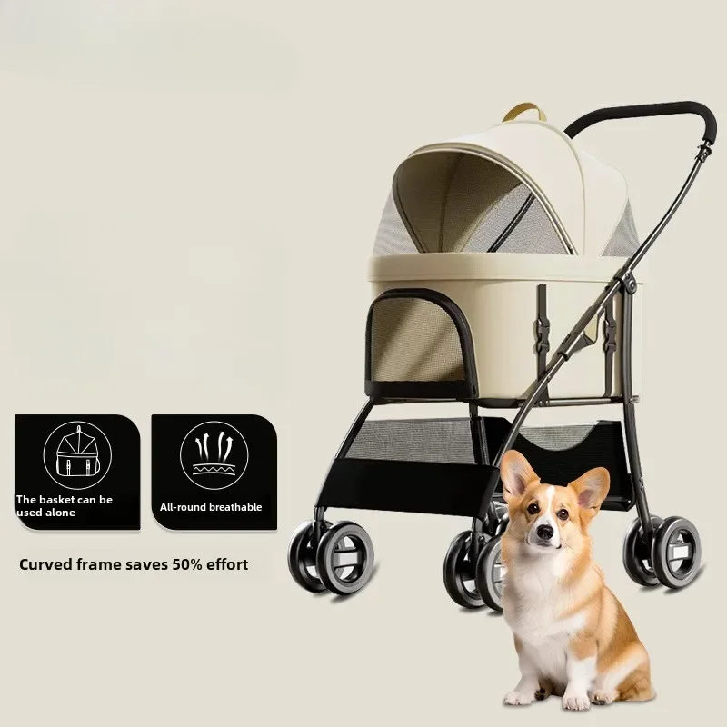 Pet Cart Separate Old and Disabled Medium and Small Dog Scooter Outdoor Cat Cart Dog Stroller Pet Trolley