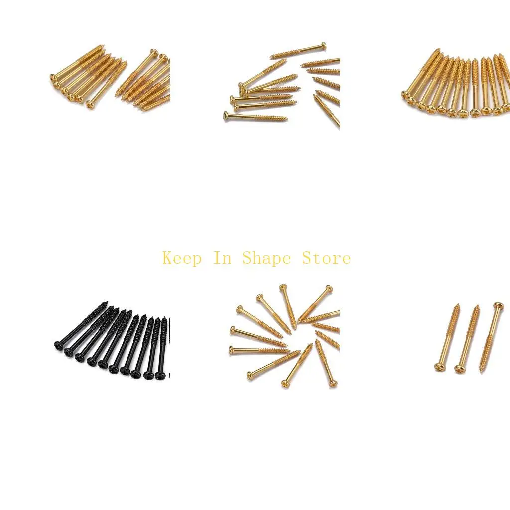 U1JC 12pcs Practical and Ergonomic Basses Pickup Mounting Screws Instrument Accessory for Pickups