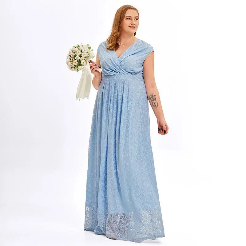 2024 nuove donne Plus Size abiti da sposa leggeri Sexy abito in pizzo sottile temperamento eleganti abiti da sera per feste femminili di grandi dimensioni