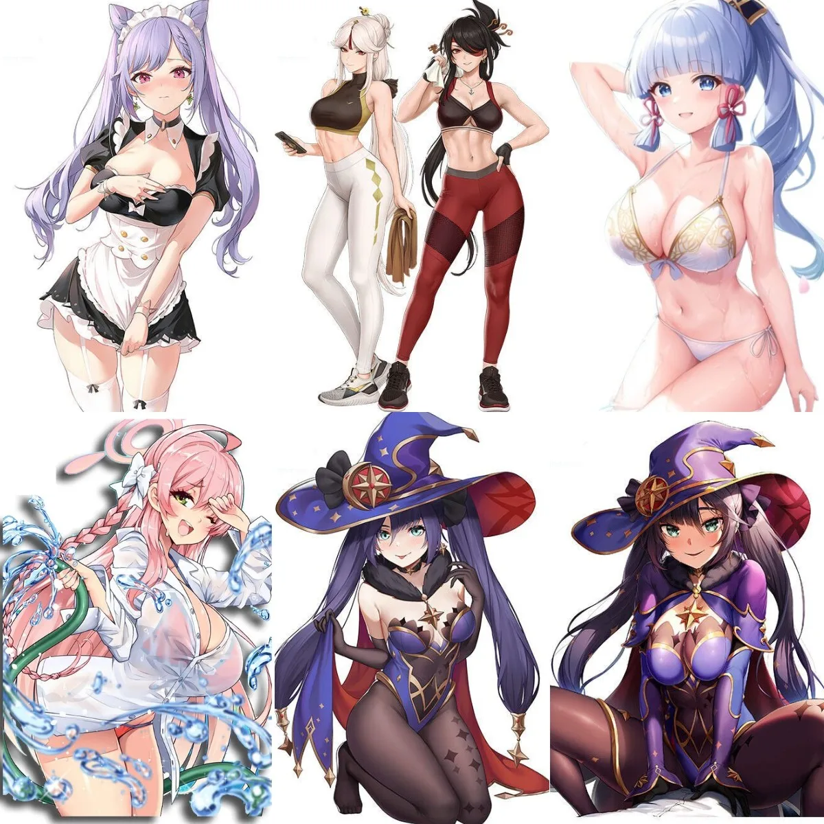 

Genshin Impact Sexy Girl Mona Creative Stickers Assecories for Camper Car Laptop Window Bicycle Truck Wall Door Table Decal