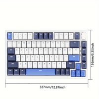 AJAZZ AK75pro hot-swappable tri-mode wireless mechanical keyboard large capacity battery portable pc computer laptop suitable fo