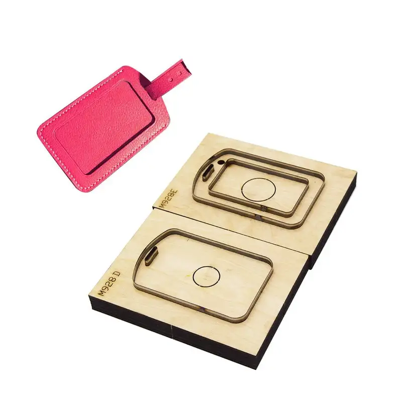 Round Corner Luggage Leather Cutting Die Wood Cut Mold,Suitcase Tag Shape Leather Cutting Die Set