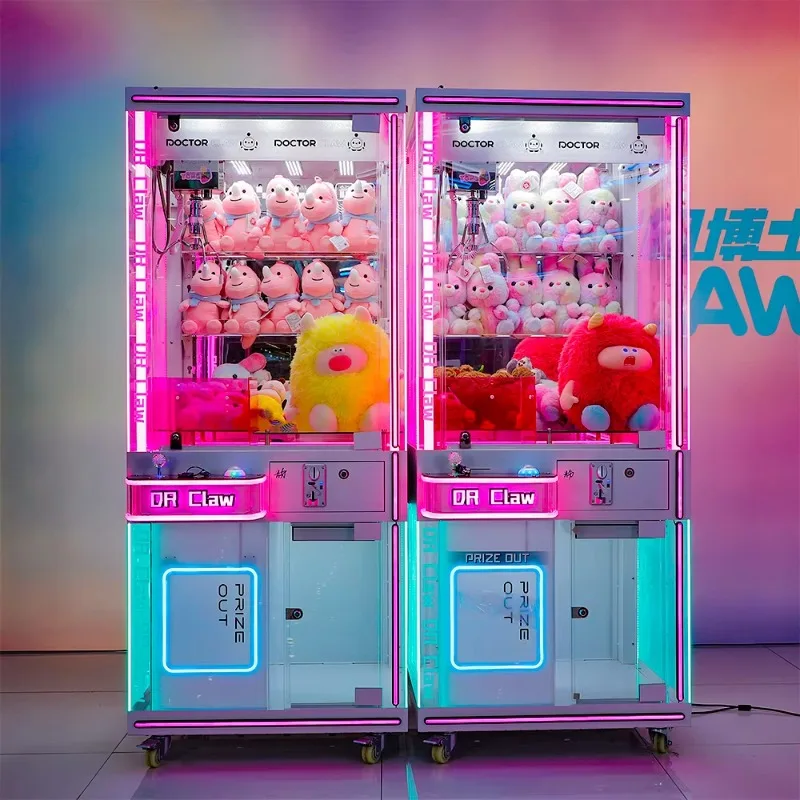 Indoor Luxury Commercial Bullet Shooting Music Arcade Games Transparent Claw Machine New Design Claw Crane Machine For Business