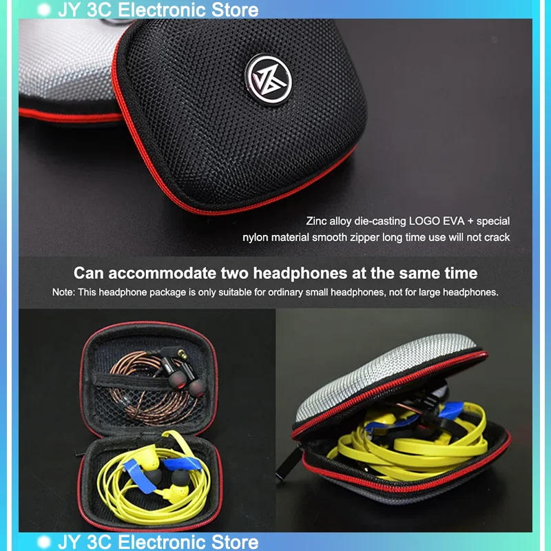Kz Wired/Wireless Earphone Storage Bag Headset Box Case Accessories Square Portable Pressure Resistant Eva Zipper Bag