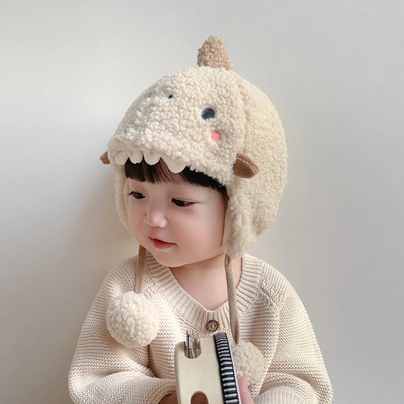 การ์ตูนเด็กตุ๊กตาป้องกันหูหมวก Anti-Cold เด็กวัยหัดเดิน Earmuffs หมวก Windproof WARM เด็กหมวก Bonnet หมวกฤดูหนาว 1-2Year