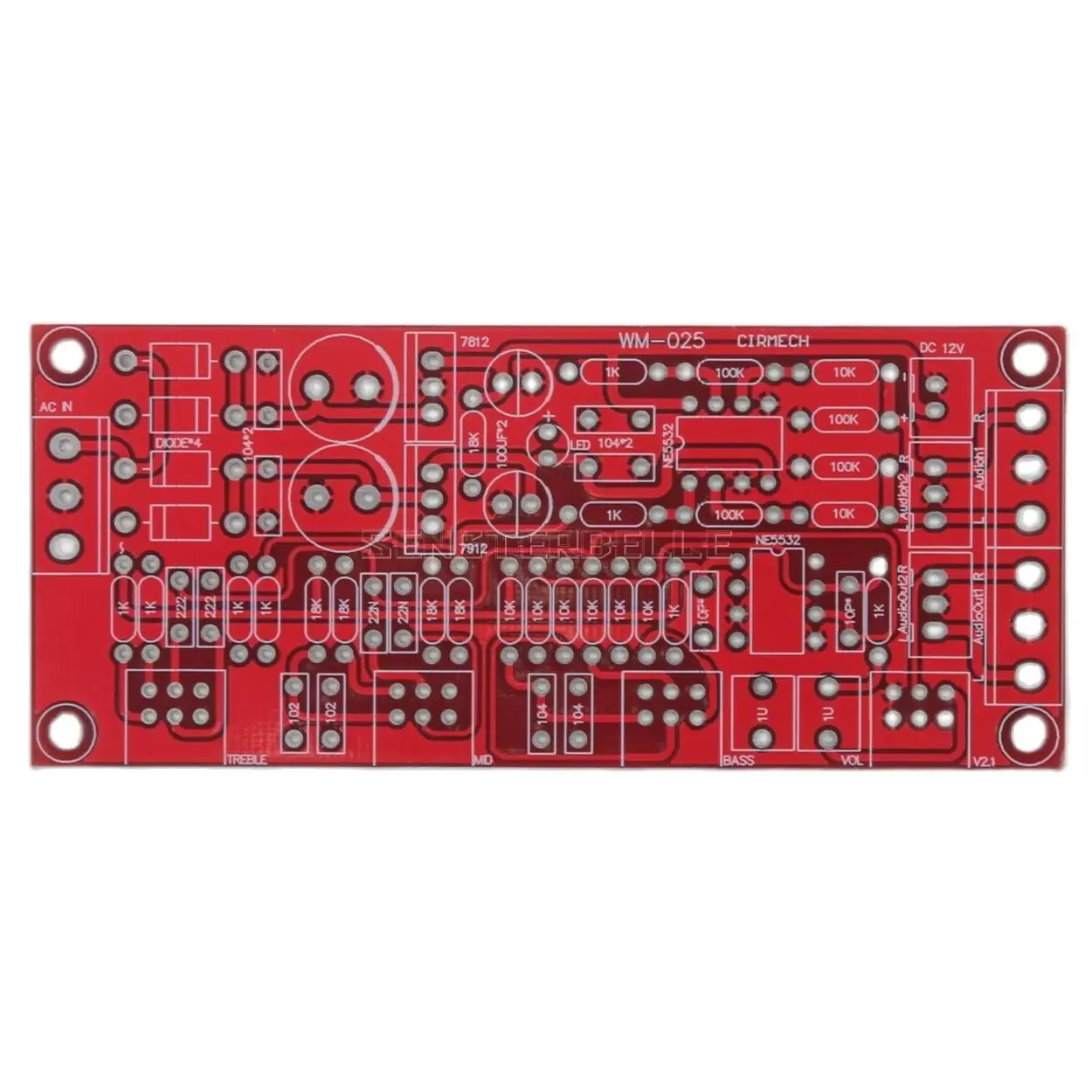 HiFi NE5532 Vorverstärker Board High-Mitte Bass Einstellung Verstärker Audio Ton Pre-Amp PCB
