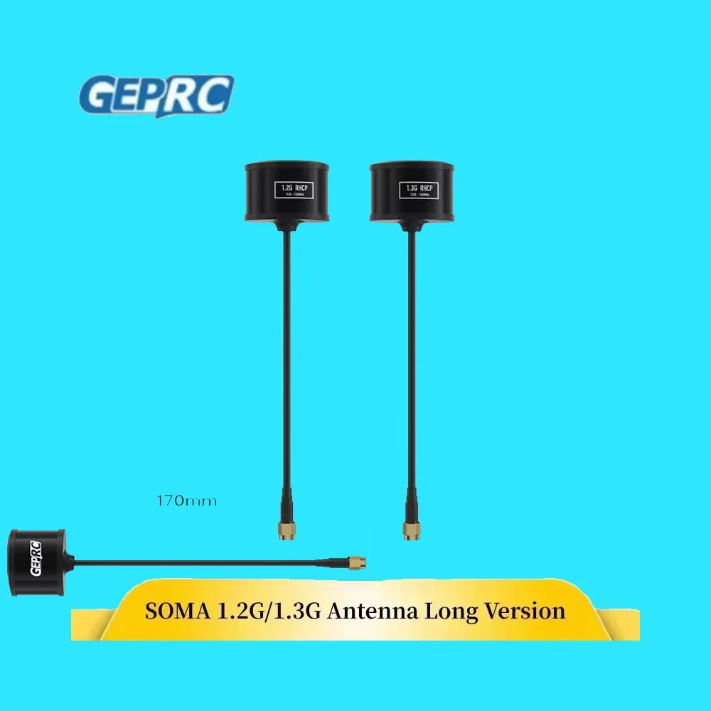 Antena SOMA 1.2G 1.3G 2dBi RHCP SMA 1260-1360MHz baja VSWR para entusiastas de RC DIY FPV de largo alcance