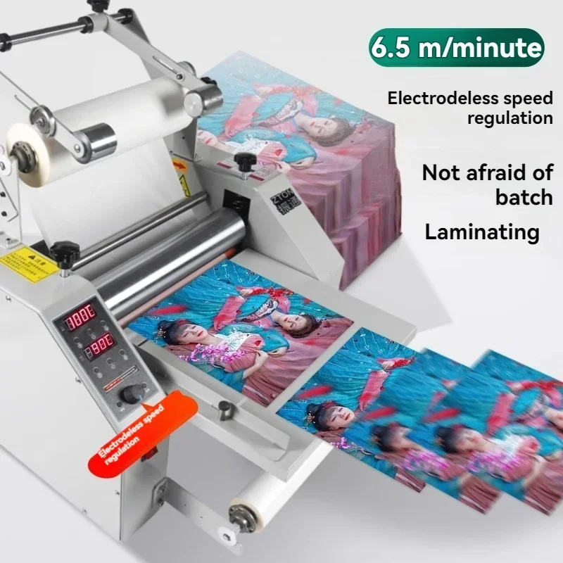 Fully Automatic Large Steel-Roller Laminator Compact A4/A3 Thermal Laminator for Advertising Photos High-Speed ​​Laminating Mach