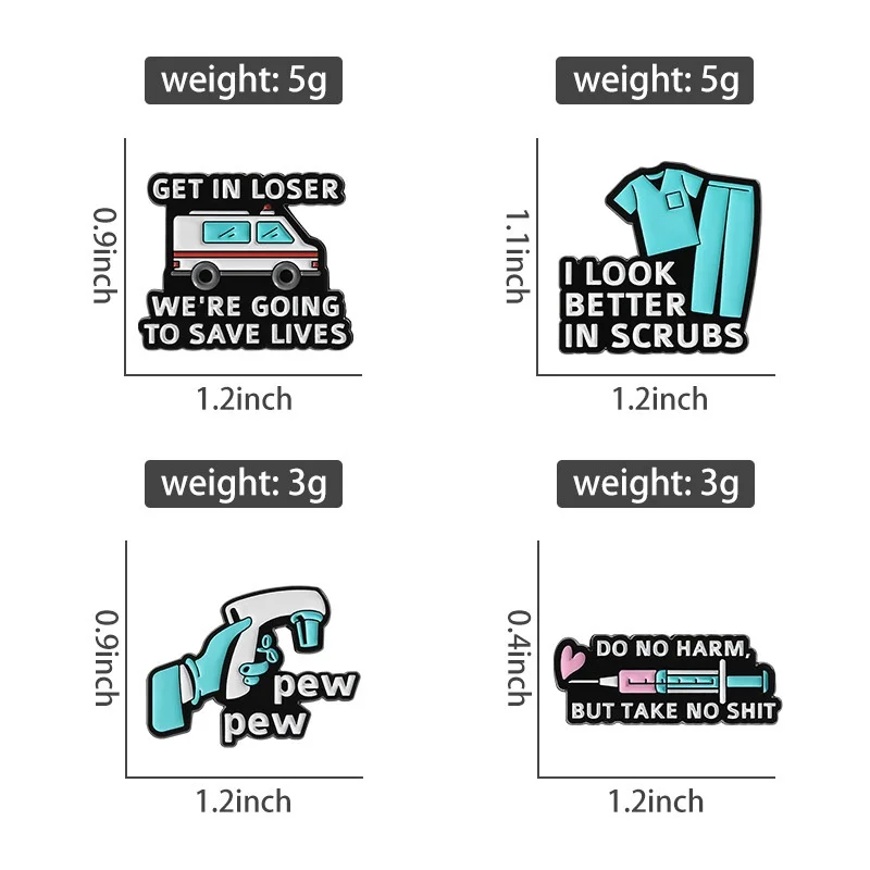 Grt In Loser We're Going To Save Lives Enamel Pins Metal Badge Doctor Creative Brooch Do No Harm But Take No Shit Jewelry Gifts