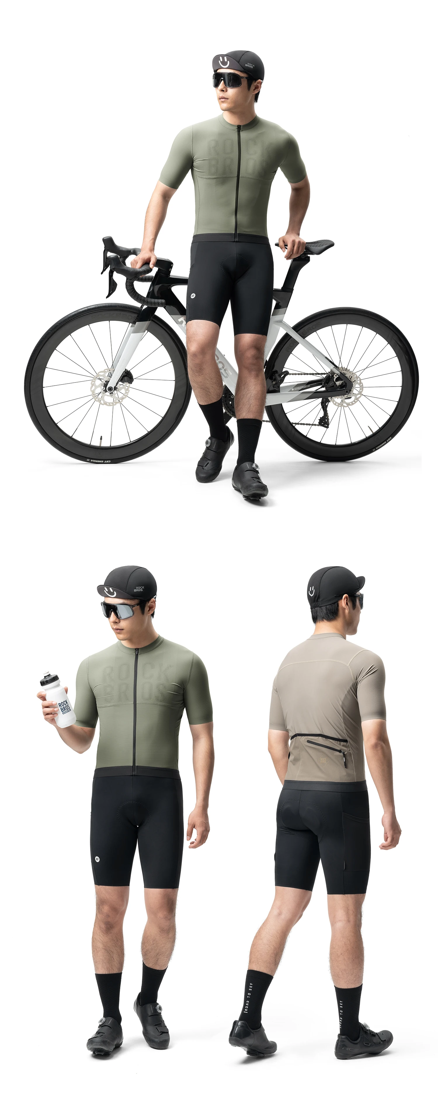 ROCKBROS Fahrradbekleidung Sommer Atmungsaktives Herren-Kurzarm-Fahrradtrikot Leichte Coole Rennrad MTB Fahrradbekleidung – Detail 8