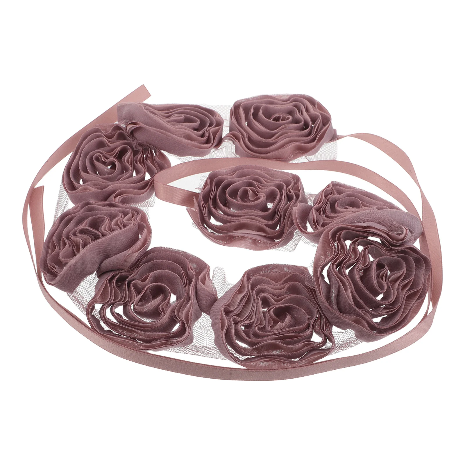 أحزمة الأزهار للنساء فستان مطرز بالورود وشاح حزام الزفاف قابل للتعديل لثوب الزفاف فساتين رسمية أنيقة مساء #6