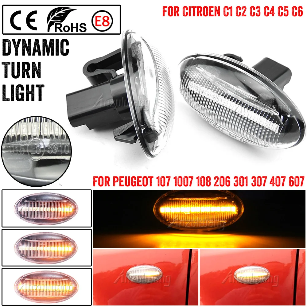 For Peugeot 206 307 407 Partner Citroen Expert Citroen Berlingo Xsara Elysee Jumpy C3 C5 LED Side Marker Light Repeater Lamp