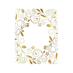 New 2023 Ornate Swirls Background Hot Foil Plate Scrapbooking for Paper Making Frames Card Craft no Stamp Cutting Dies