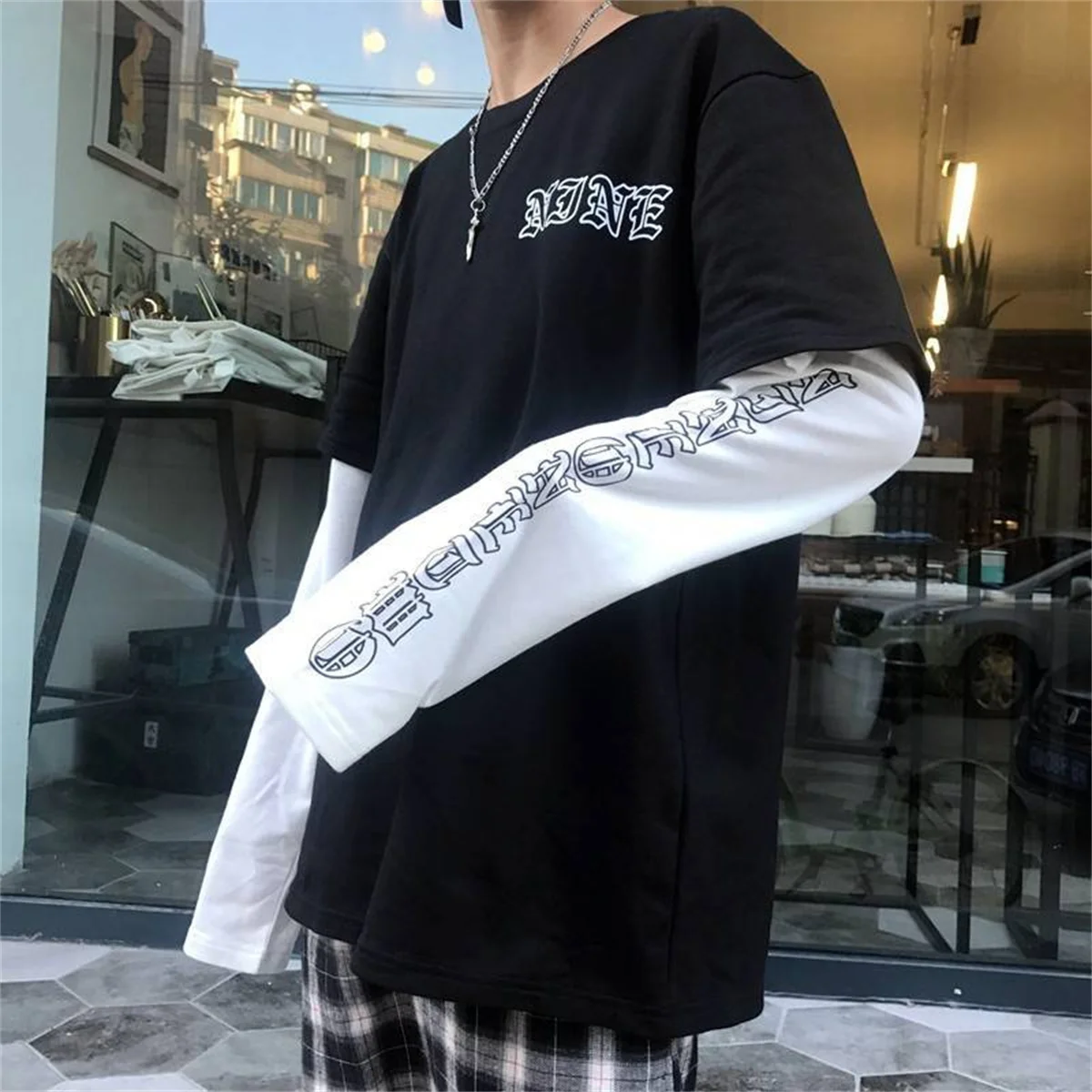 Men T Shirts Autumn Men Clothes Anime Casual Long Sleeved Oversized Y2K T-Shirt Harajuku Streetwear Academia Hip Hop Tee Tops