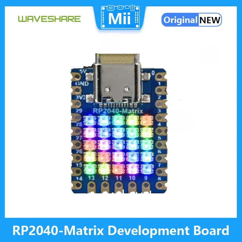 

RP2040-Matrix Development Board Onboard 5×5 RGB LED Matrix, Based On Official RP2040 Dual Core Processor