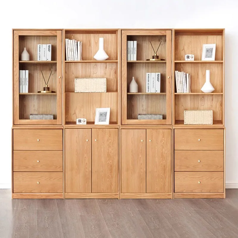 

Stand Kitchen Organizer Open Cabinets Living Room Large Chest Drawers Wooden Glass Shelf Mobile Modern Nordic Armoires De Salon