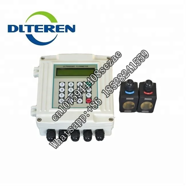 DTI-200F Built-in Calorimeter Insertion Type Sensor Portable Case 4-20mA Output Ultrasonic Flow  DLTEREN