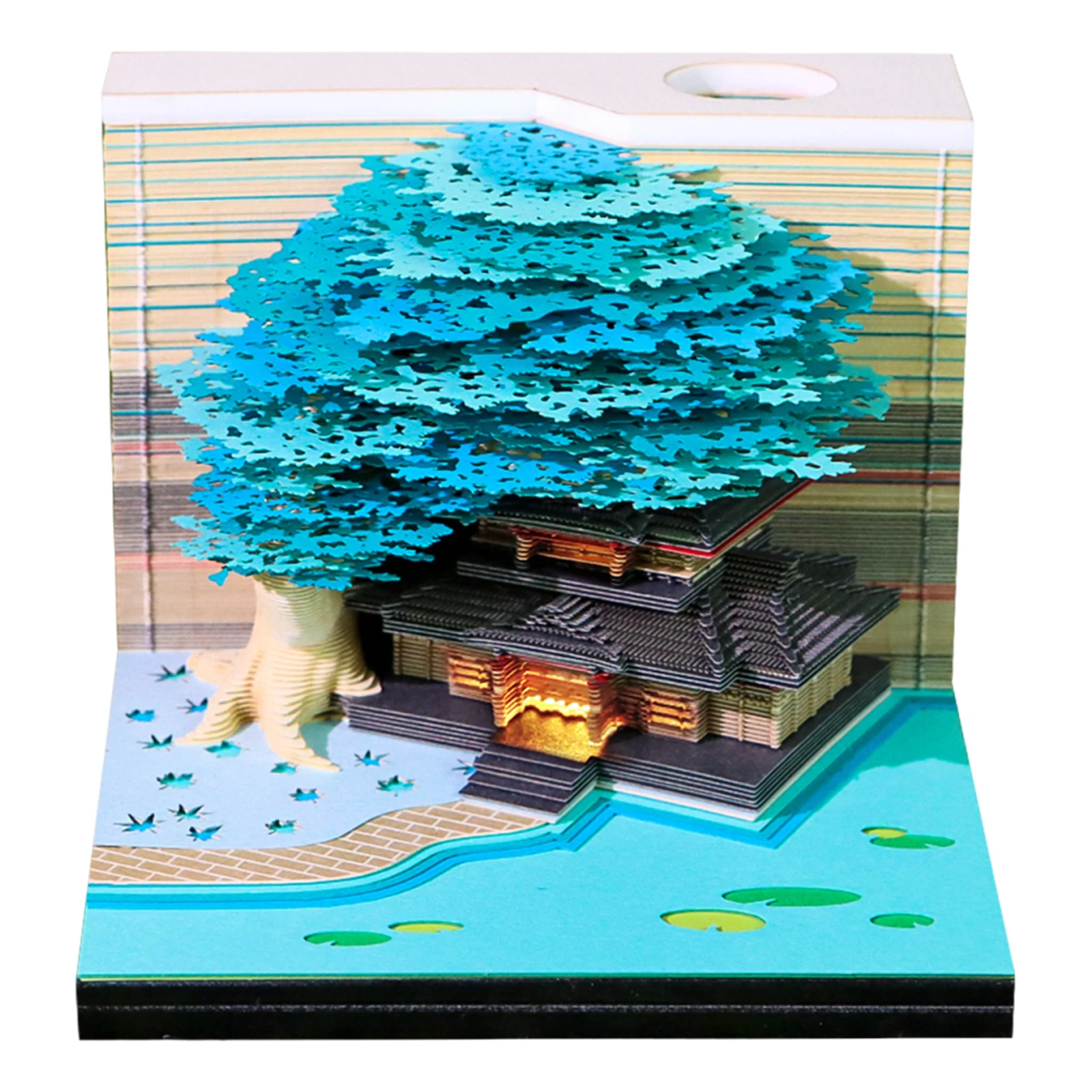 

Календарь Time Piece 2026 Настольный календарь со светодиодной подсветкой 3D-календарь 2026 Paper Carving Art Memo Pad Блокнот для рождественских подарков