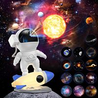 Astronaut Rocket Star Projector  13 in 1 Galaxy Projector Night Light 360° Rotating Starry LED Lamp For Kids Home Bedroom Gift