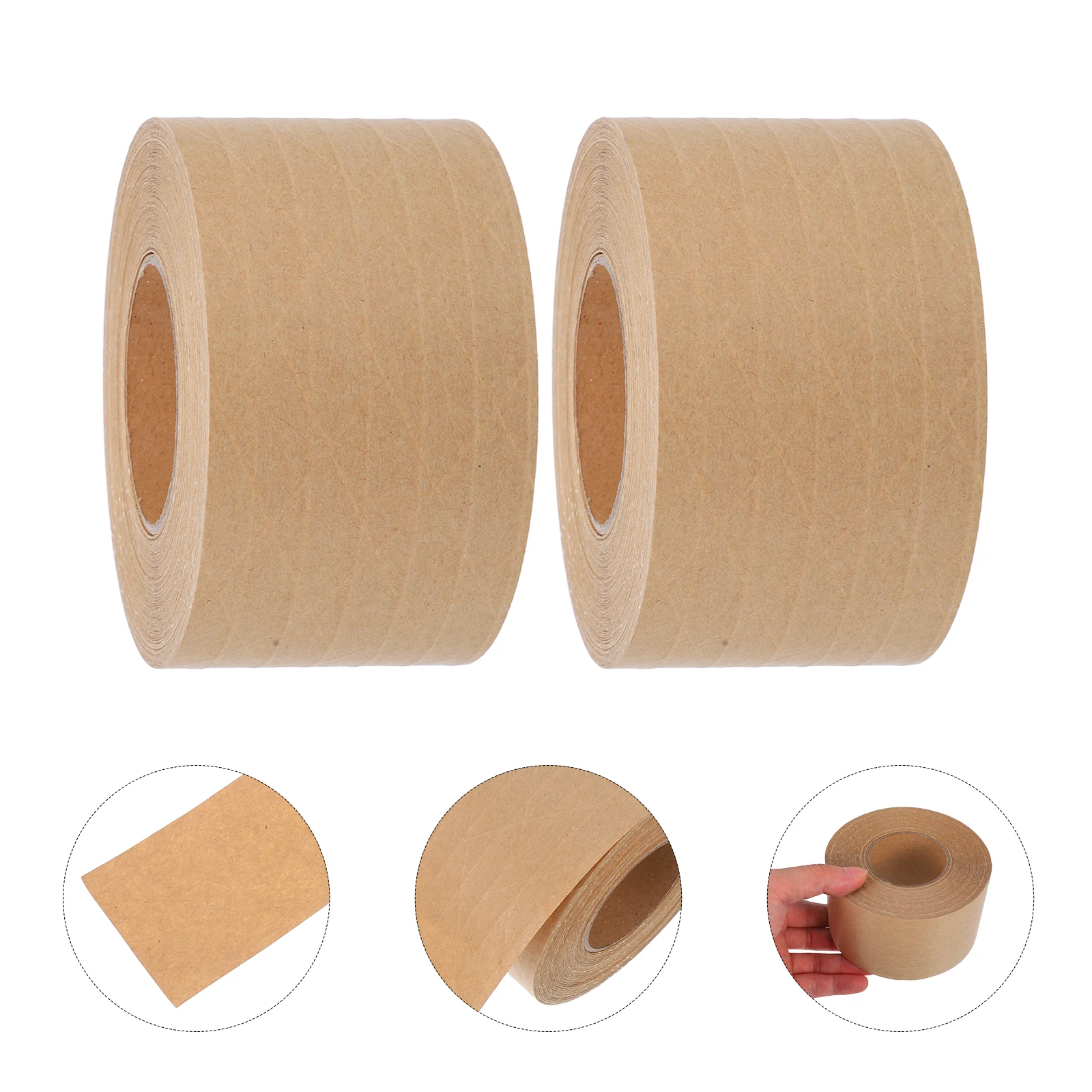 

2Pcs Package Tape Shipping Boxes Reinforced Design Fiber Strands High Adhesion Longlasting Sealing Versatile Usage