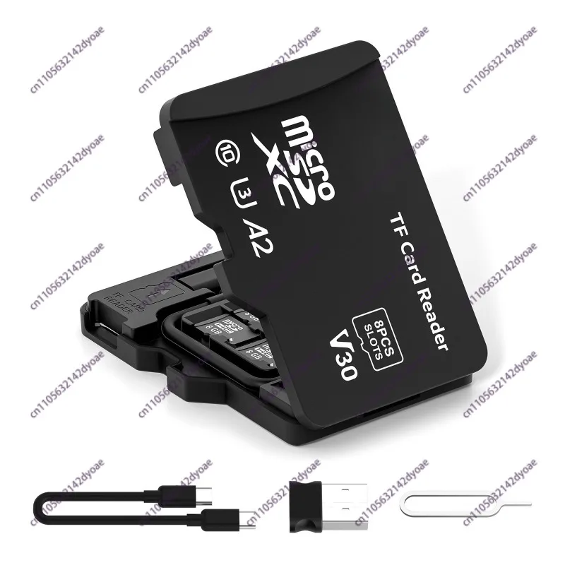 8-Card TF Card Reader USB 3.2 Gen 1 High-Speed Multi-Card Writer for PC Laptop Data Transmission