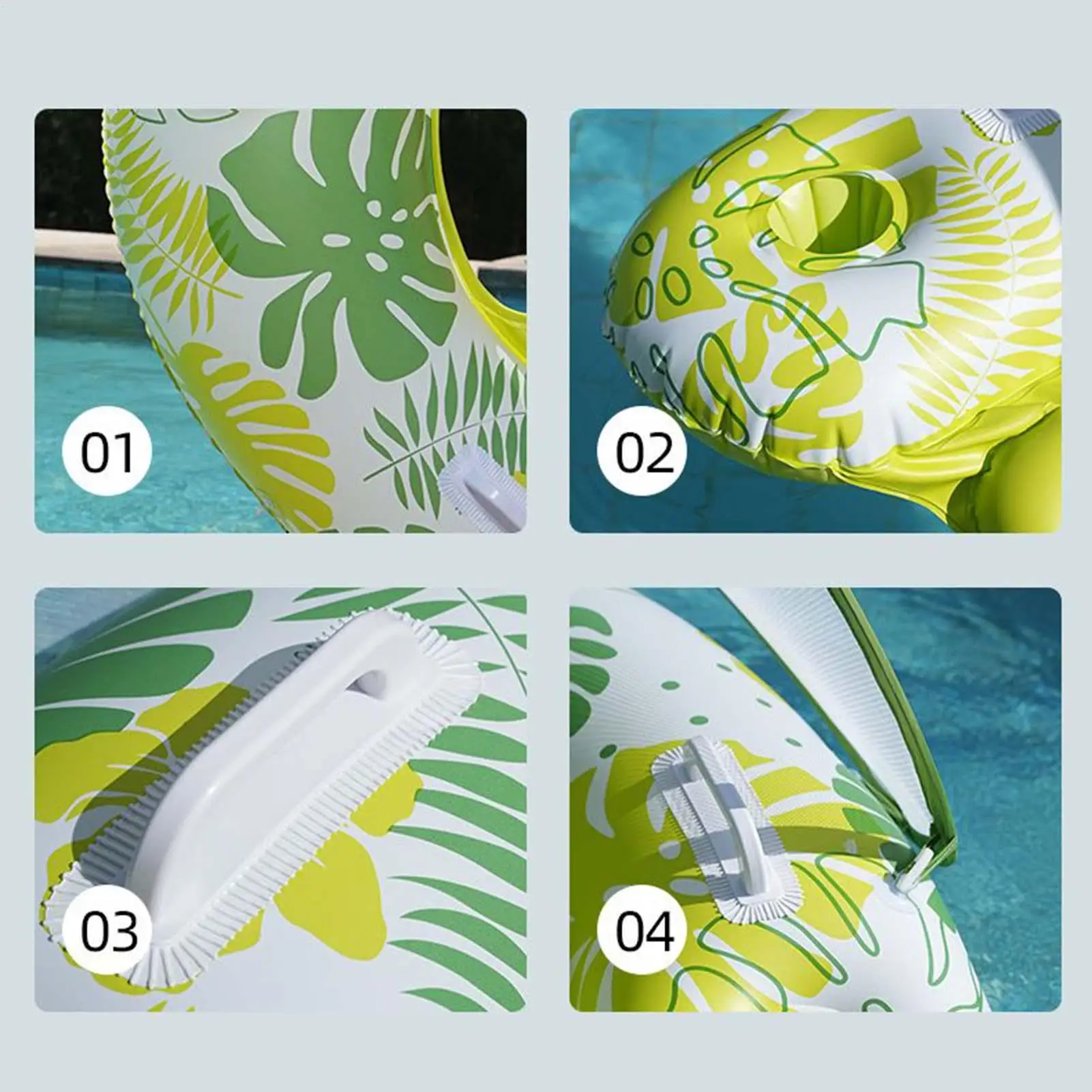 Flotteur gonflable pour piscine, avec auvent, avec porte-gobelet, radeau de natation ergonomique, chaise longue pour hommes et femmes