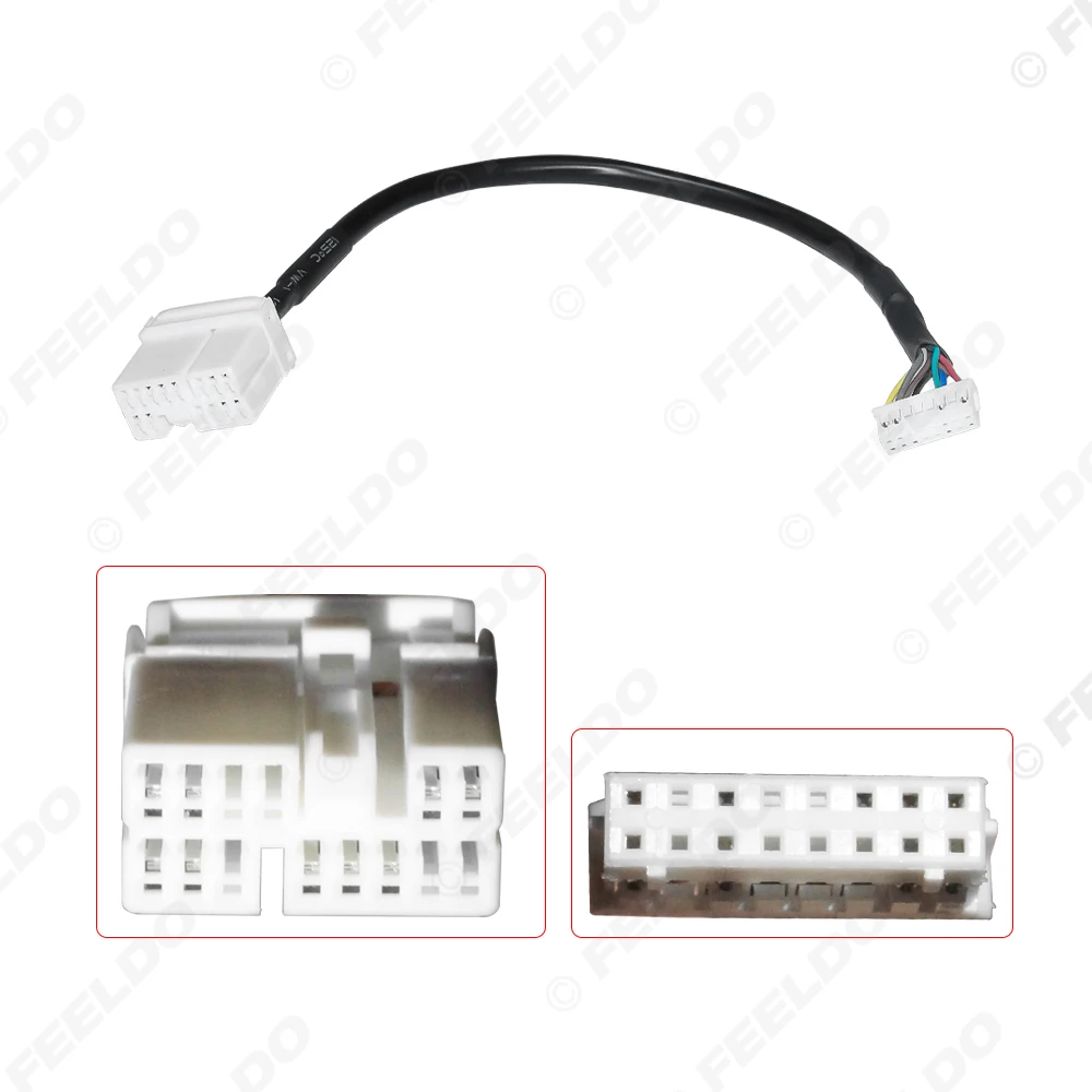 14Pin Audio Radio Adapter Bluetooth Aux Cable with Microphone Handsfree for Honda Accord Civic CRV Siming Odyssey Fit
