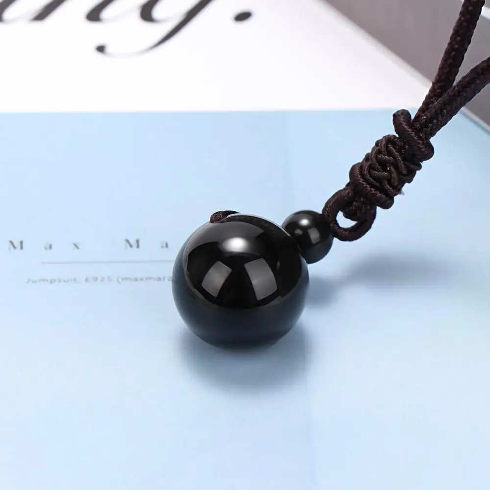 Wonderful Brand New A+++ Stone Natural Beads Lucky Transfer Top for Lovers Eye Rainbow Ball Pendant Obsidian