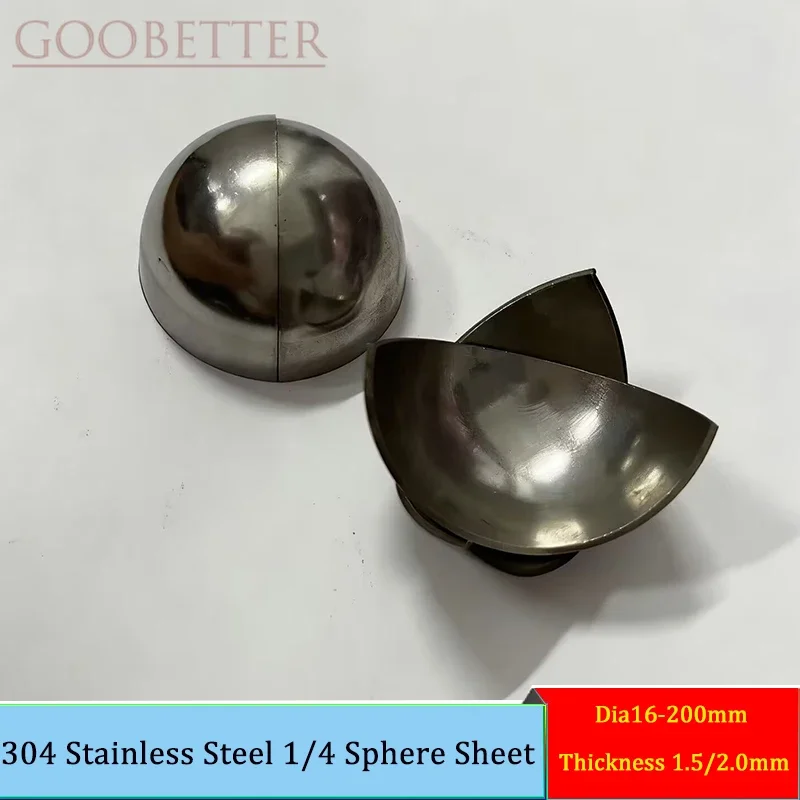 Stainless Steel 1/4 Sphere Sheet Welding Decoration Half Sphere Cap Furniture Decor Dia16-200mm